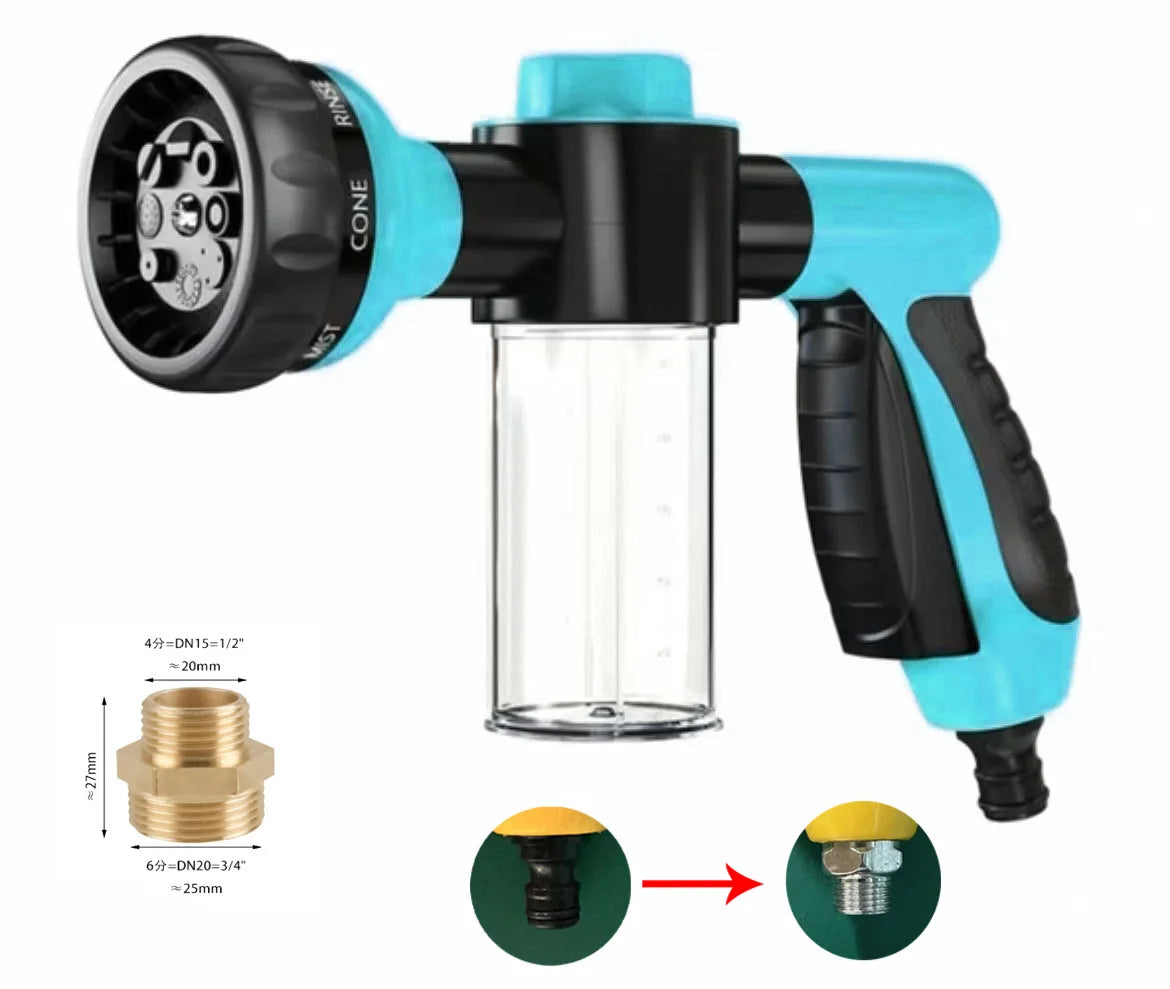 Dog Shower Sprayer Hose Nozzle – 3-Mode Pet Bath Wash Foam Sprayer