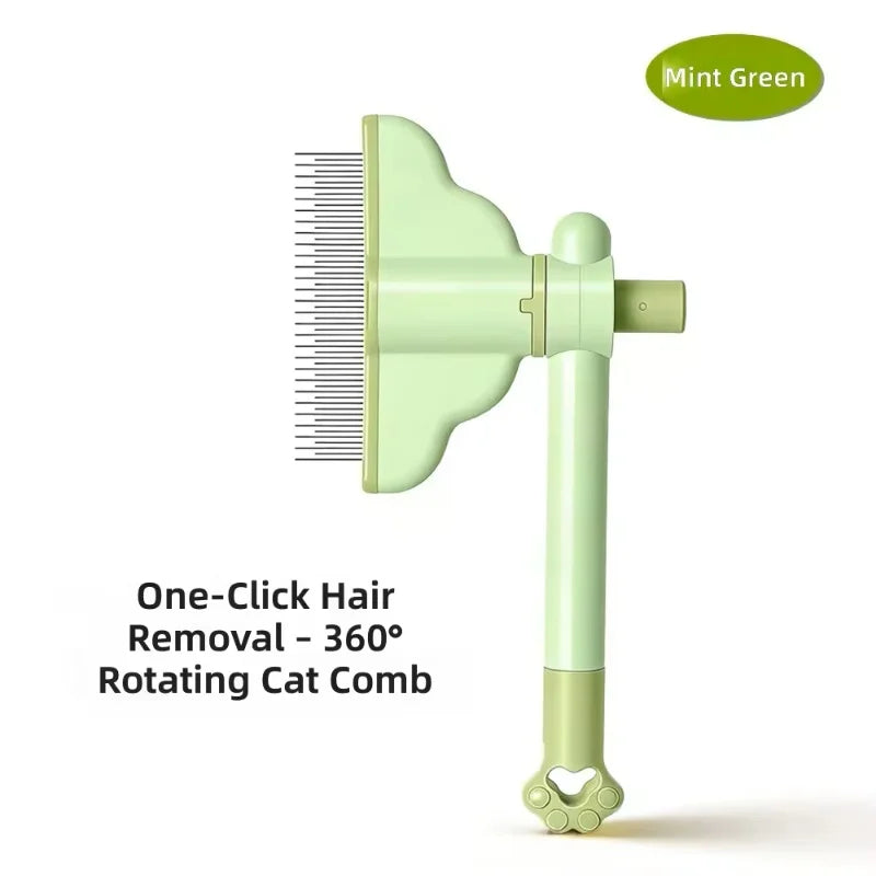 Self-Cleaning Dog Comb – One-Button Pet Hair Remover Brush