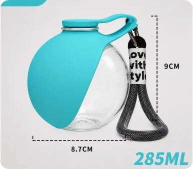 Stainless Steel Dog Water Bottle – Foldable Silicone Bowl for Walks