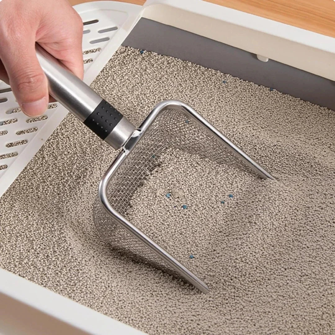 Stainless Steel Cat Litter Scoop – Rust-Resistant Ergonomic Handle