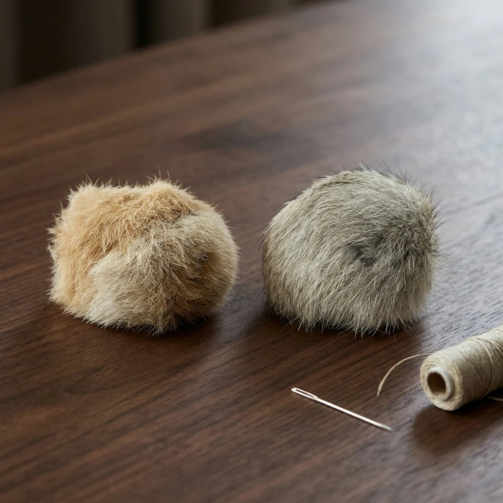 Rabbit Fur Catnip Balls 1–6 Pack – Plush Chase Ball Cat Toy 8cm