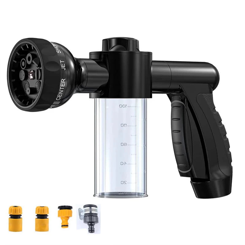 Dog Shower Sprayer Hose Nozzle – 3-Mode Pet Bath Wash Foam Sprayer