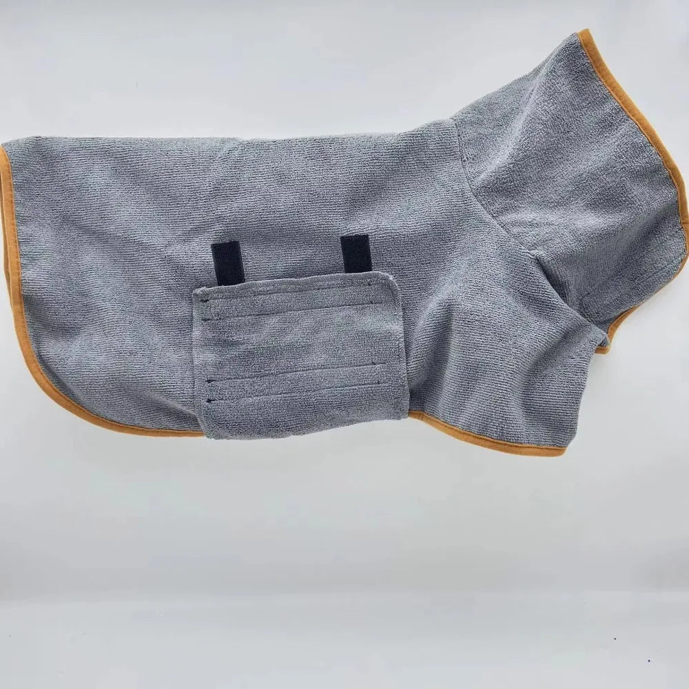 Dog Bathrobe Towel – Quick-Dry Absorbent Pet Bath Robe