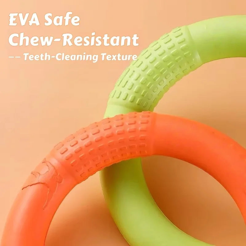 Floating EVA Dog Flying Disc & Tug Ring – Chew-Resistant Fetch Toy