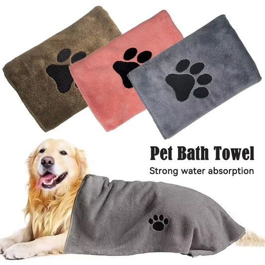 Microfiber Pet Bath Towel – Super Absorbent Dog & Cat Towel