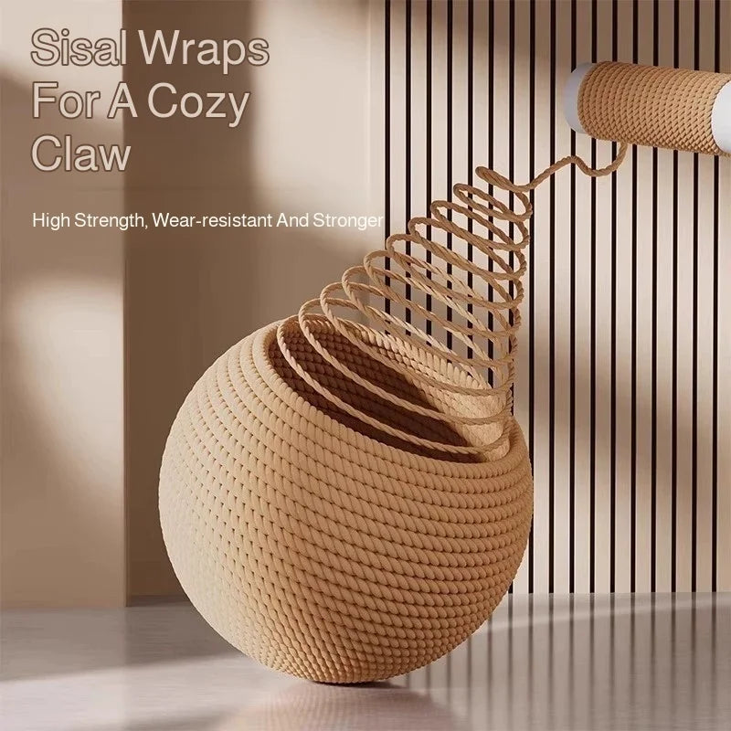 Sisal Cat Scratch Ball – Rattle Teeth Cleaning Cat Toy