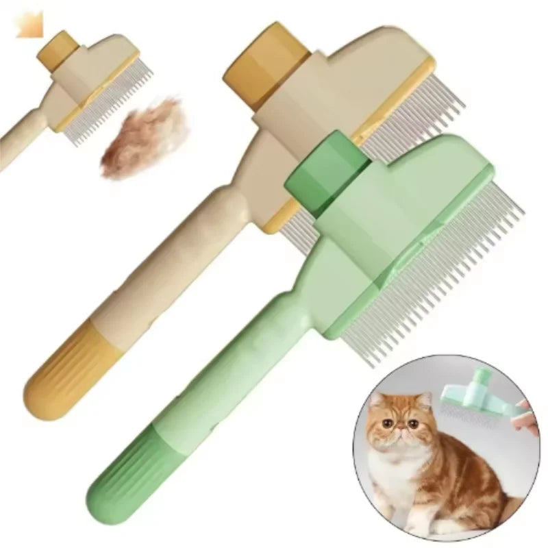 Self-Cleaning Dog Comb – One-Button Pet Hair Remover Brush
