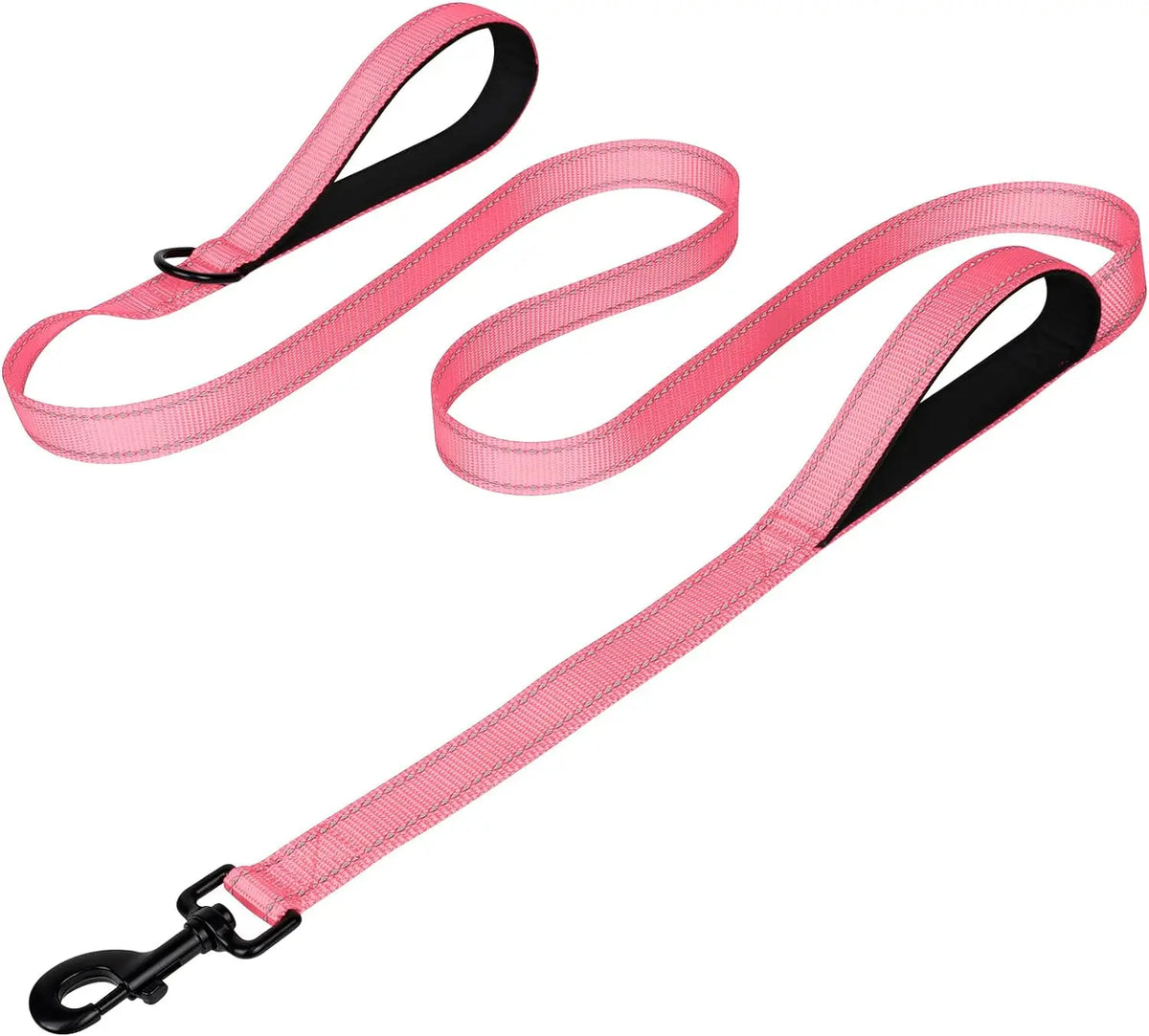 Heavy-Duty Double Handle Dog Leash – Reflective for Large Breeds