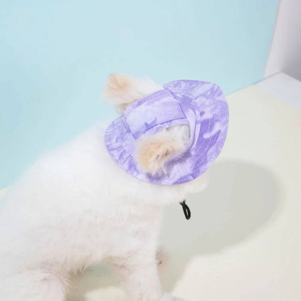 Dog Baseball Cap with Ear Holes – Adjustable Pet Sun Hat Small/Medium