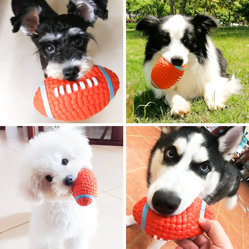 Natural Latex Squeaky Dog Balls – Interactive Chew Toy