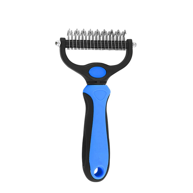 Pet Deshedding Brush – Dematting Knot Cutter Comb for Dogs & Cats