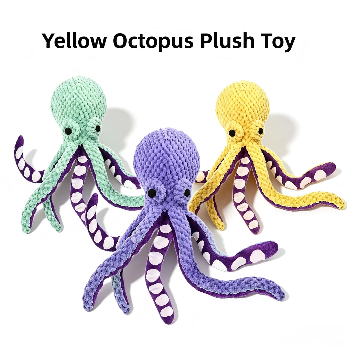 Squeaky Octopus Plush Dog Toy – Soft Chew Toy for Puppies