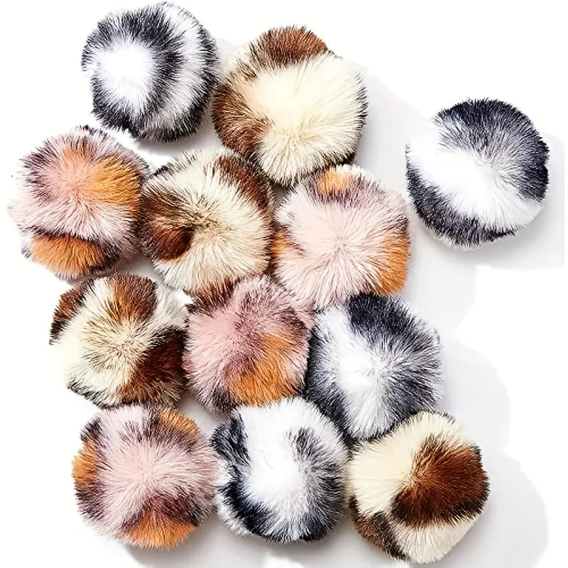 Leopard Print Plush Cat Balls 3 Pack – Soft Interactive Ball Toy