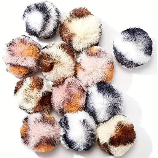 Leopard Print Plush Cat Balls 3 Pack – Soft Interactive Ball Toy