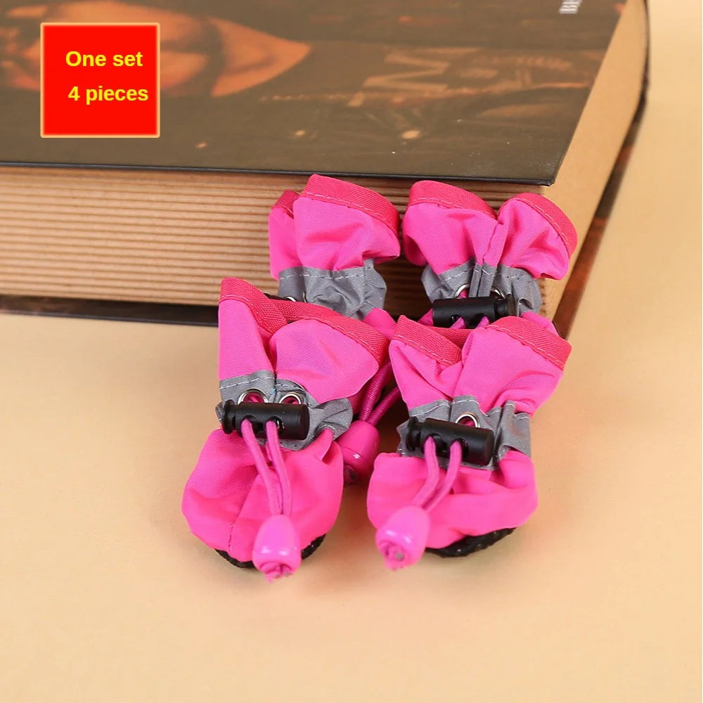 Waterproof Dog Shoes 4 Pack – Rain Boots Paw Protectors Small Dogs