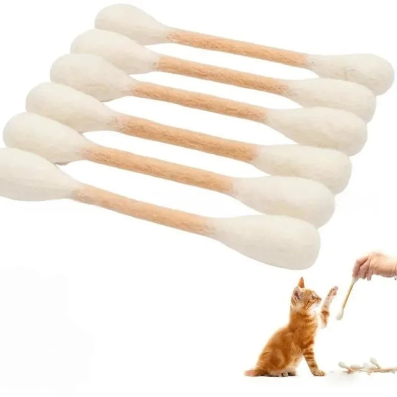 Giant Cotton Swab Catnip Toys 6 Pack – Kitten Chew & Teeth Cleaning