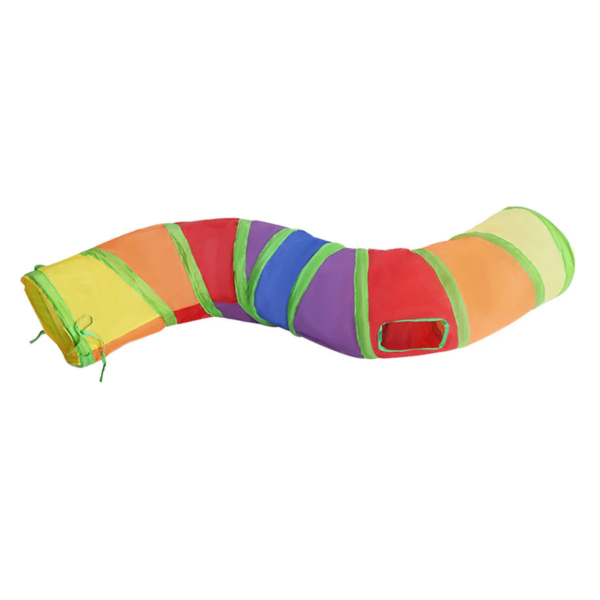 Collapsible Cat Tunnel – Foldable Play Tube with Hanging Toy for Cats