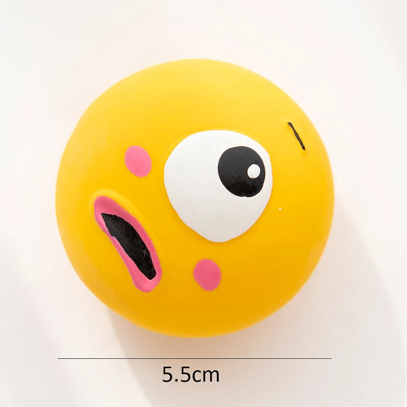 Squeaky Rubber Dog Ball – Bite-Resistant Teeth Cleaning Chew Toy