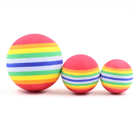 Rainbow EVA Cat Balls 5/10/30 Pack – Interactive Chase Balls
