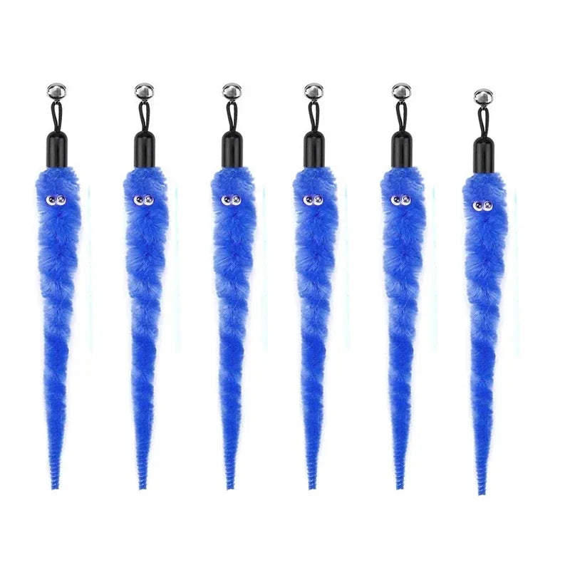 Cat Feather Toy Refills – Replacement Bird, Worm & Ball Teaser Heads