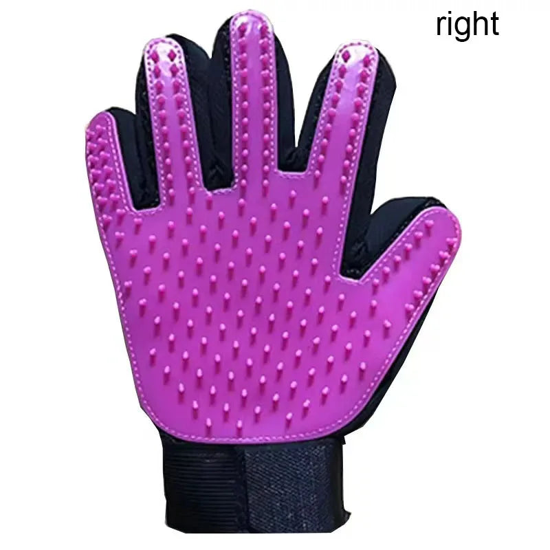 Pet Grooming Glove Brush – Dog & Cat Deshedding Massage Hair Remover