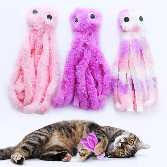 Plush Octopus Cat Toy – Soft Interactive Chew Toy