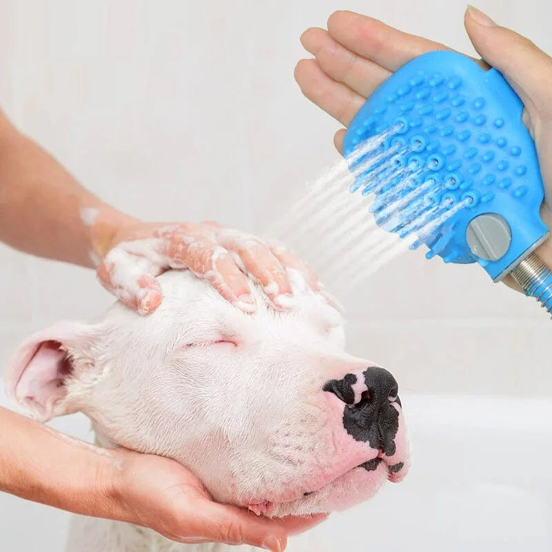 2-in-1 Pet Shower Brush Sprayer – Dog & Cat Bathing Massage Comb