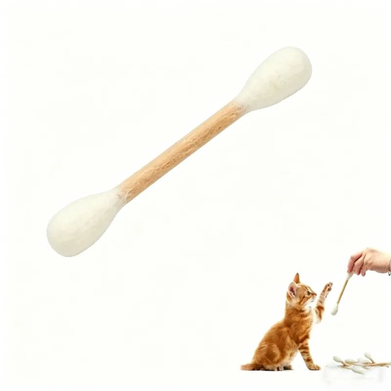 Giant Cotton Swab Catnip Toys 6 Pack – Kitten Chew & Teeth Cleaning