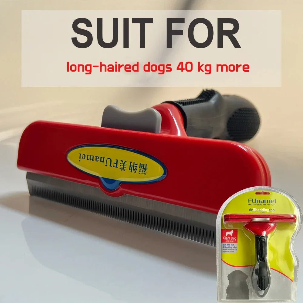 Pet Grooming Brush for Dogs & Cats – Hair Removal Massage Comb