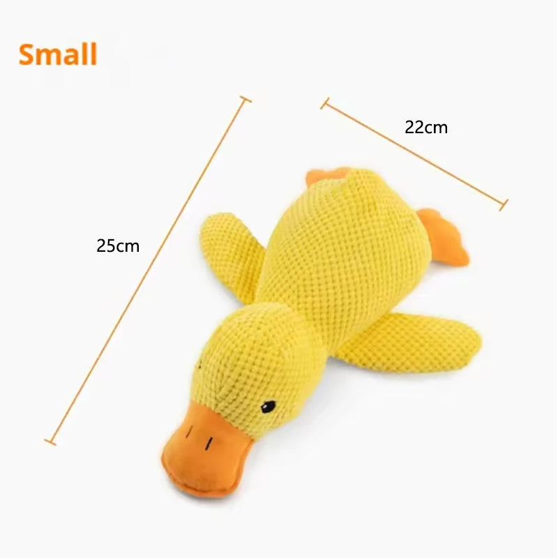 Squeaky Plush Duck Dog Toy – Teeth Cleaning Chew Toy for Dogs