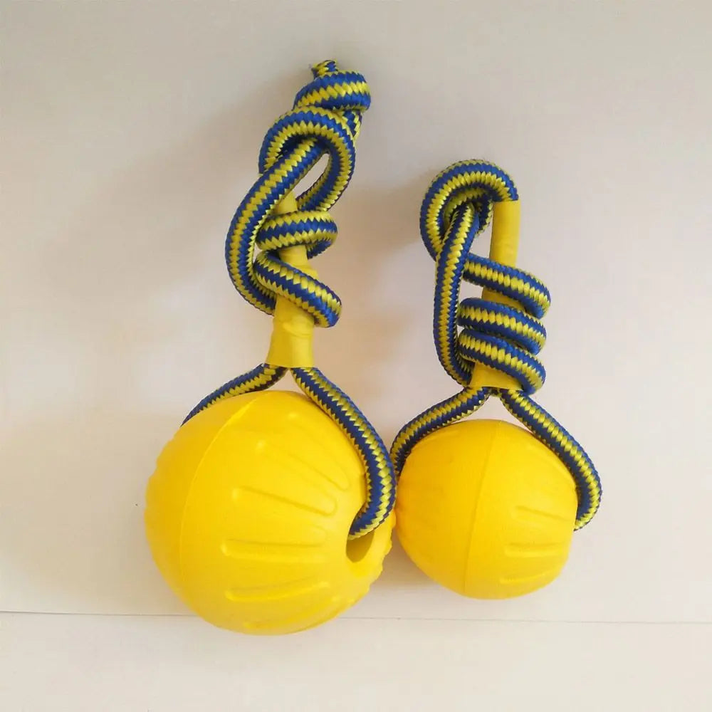 Yellow Rubber Dog Ball 7/9cm – Tough Fetch & Chew Ball
