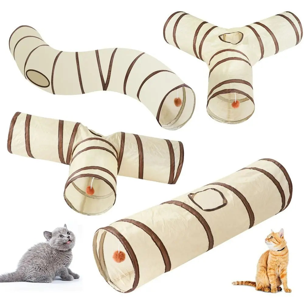 Foldable Cat Tunnel Tube – Breathable Play Tunnel for Cats