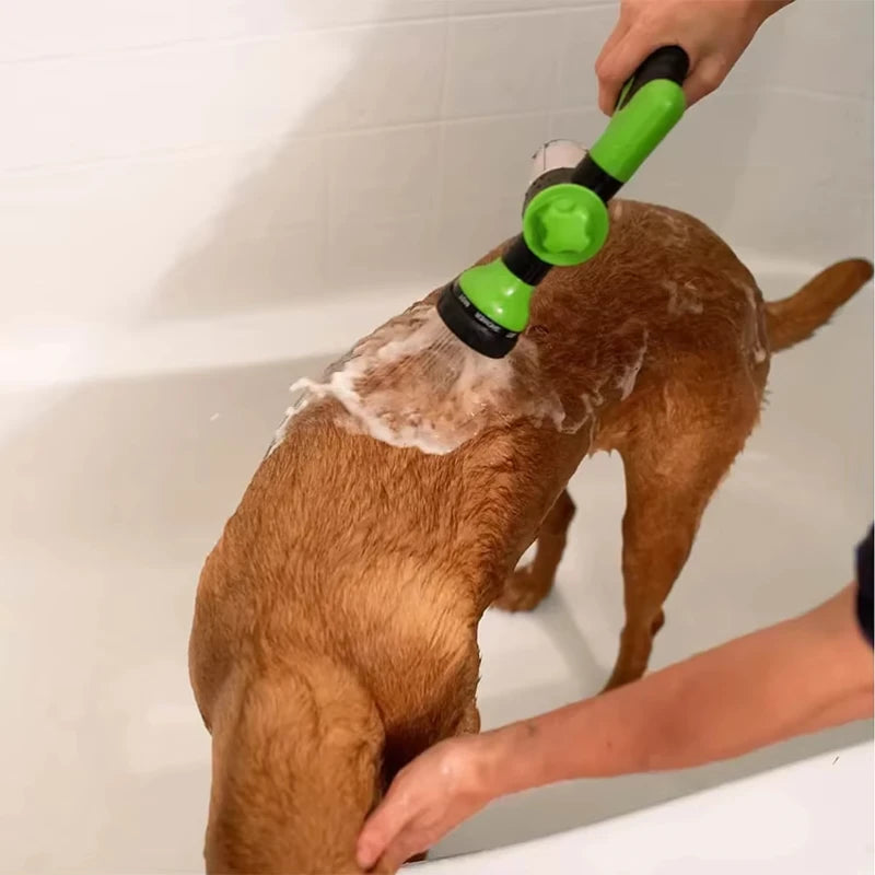 Dog Shower Sprayer Hose Nozzle – 3-Mode Pet Bath Wash Foam Sprayer