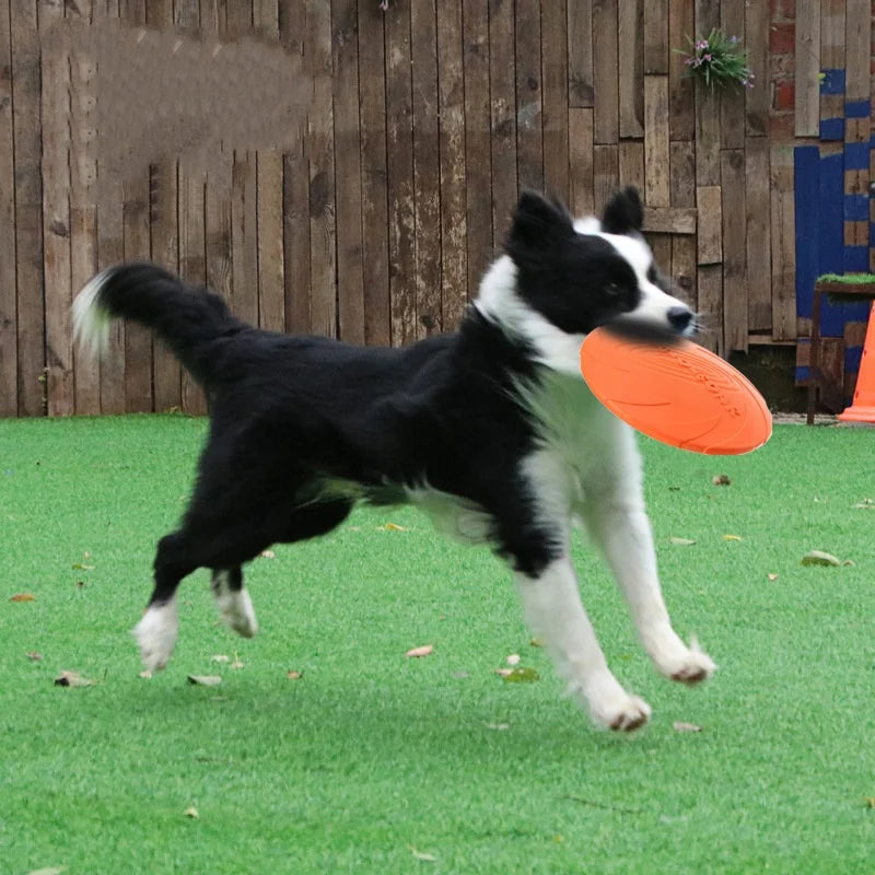 Silicone Flying Saucer Dog Toy – Chew-Resistant Disc for Dogs & Cats