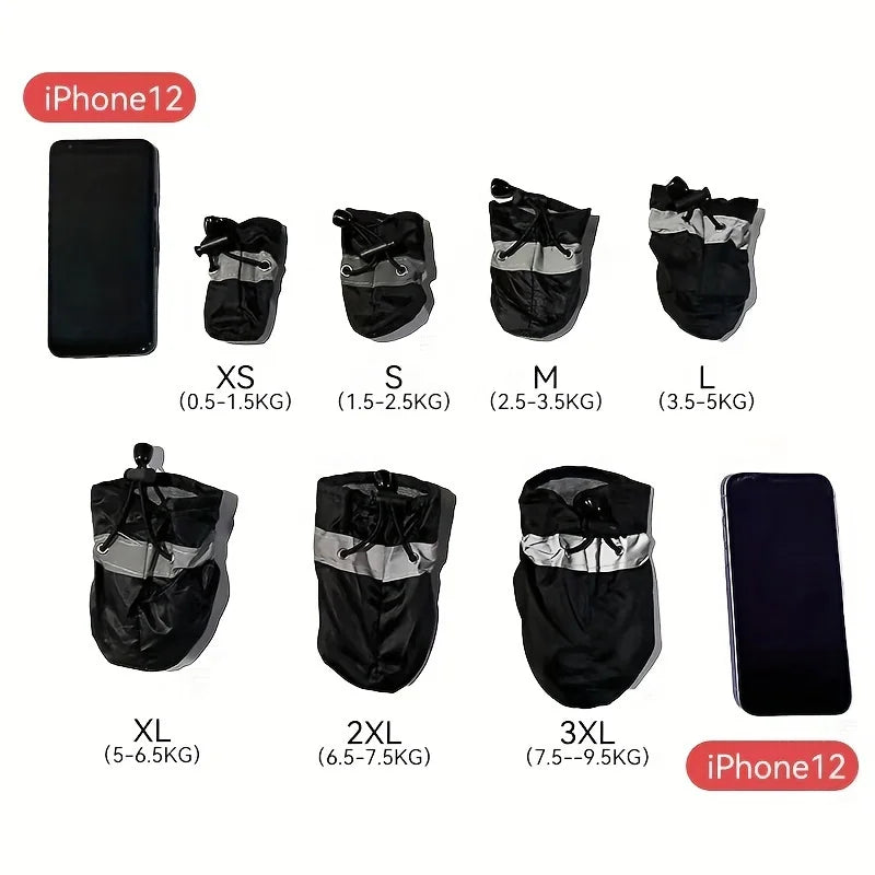 Waterproof Dog Shoes 4 Pack – Rain Boots Paw Protectors Small Dogs