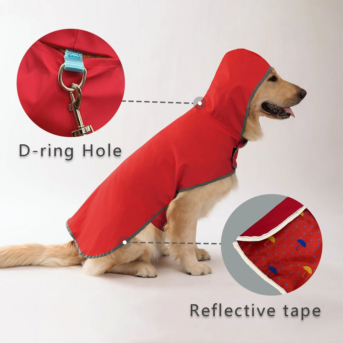 Yellow Dog Raincoat – Double-Layer Waterproof Pet Rain Jacket