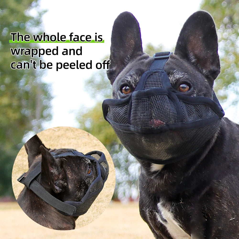 Short-Snout Dog Muzzle – Breathable French Bulldog Muzzle