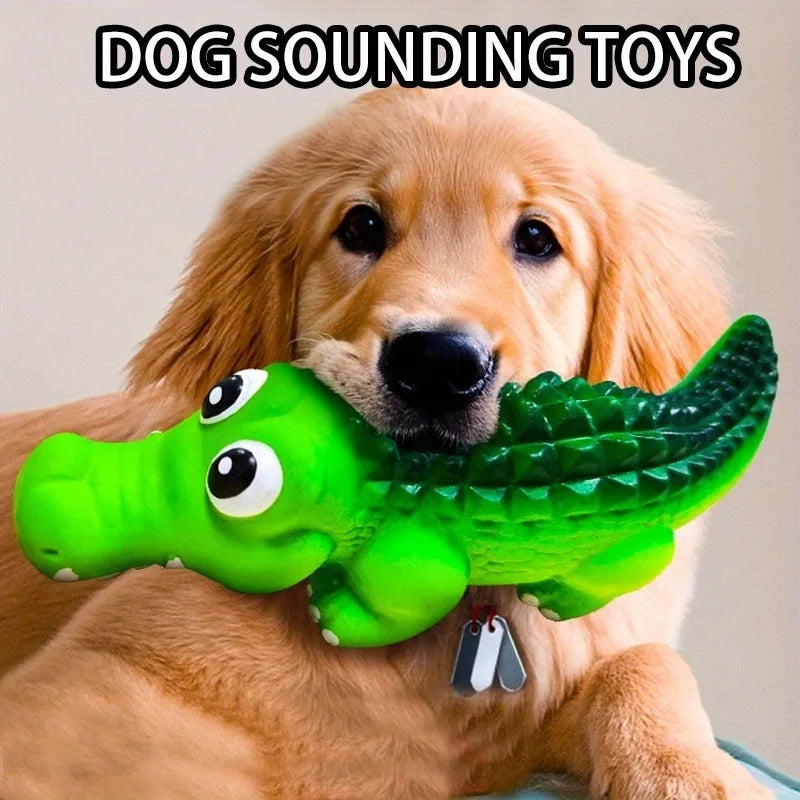 Squeaky shark dog chew ball