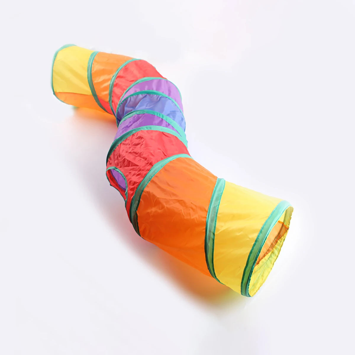 Collapsible Cat Tunnel – Foldable Play Tube with Hanging Toy for Cats