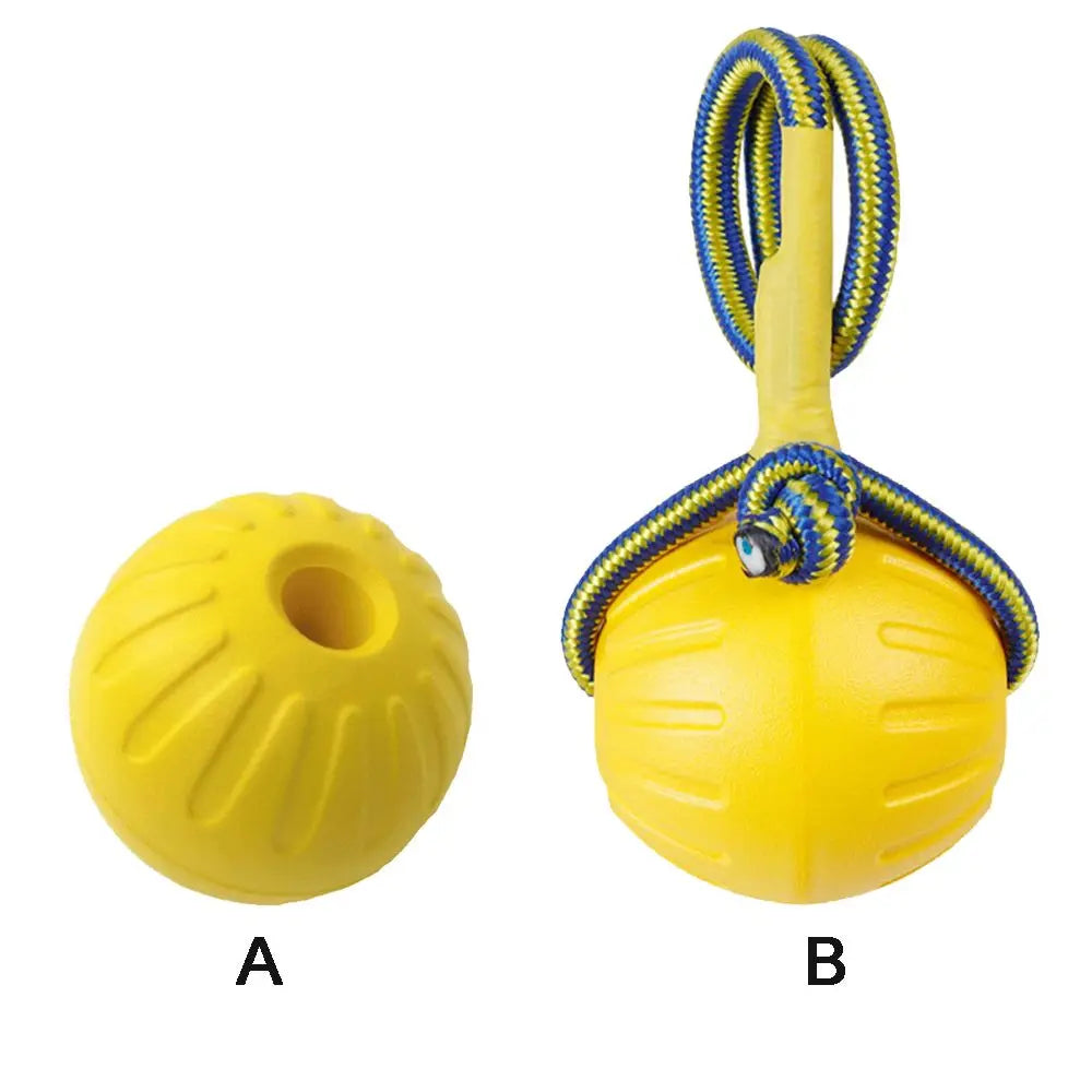 Yellow Rubber Dog Ball 7/9cm – Tough Fetch & Chew Ball