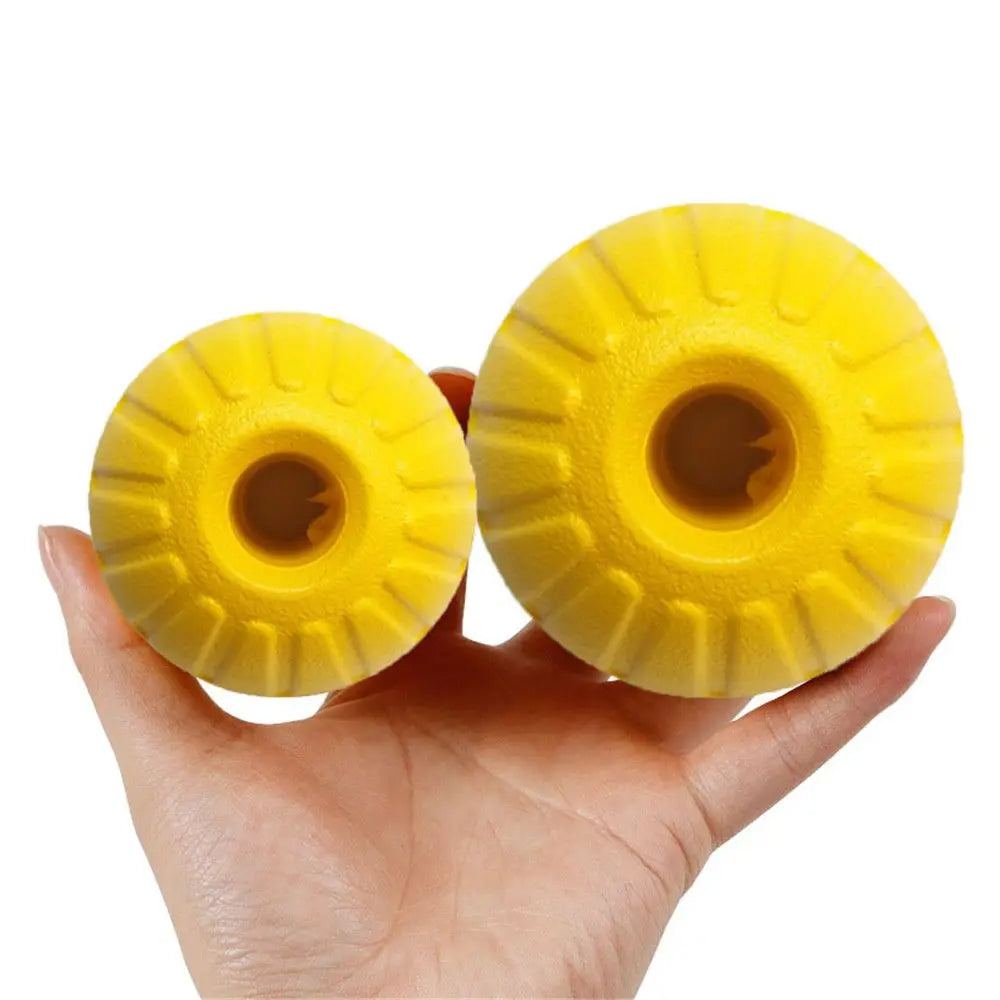 Yellow Rubber Dog Ball 7/9cm – Tough Fetch & Chew Ball