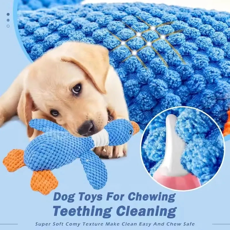 Tough Squeaky Plush Dog Toy – For Aggressive Chewers, Dogs & Cats