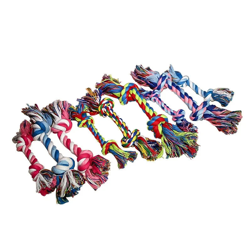 Double Knot Rope Dog Toy – Bite-Resistant Cotton Chew Toy