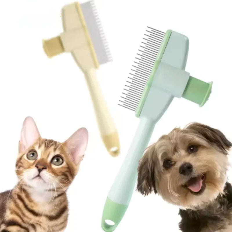 Self-Cleaning Dog Comb – One-Button Pet Hair Remover Brush