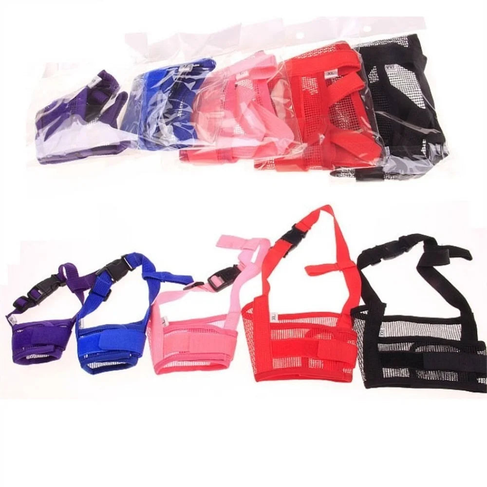 Anti-Bark Dog Muzzle – Adjustable Breathable Mesh Muzzle S–XXL