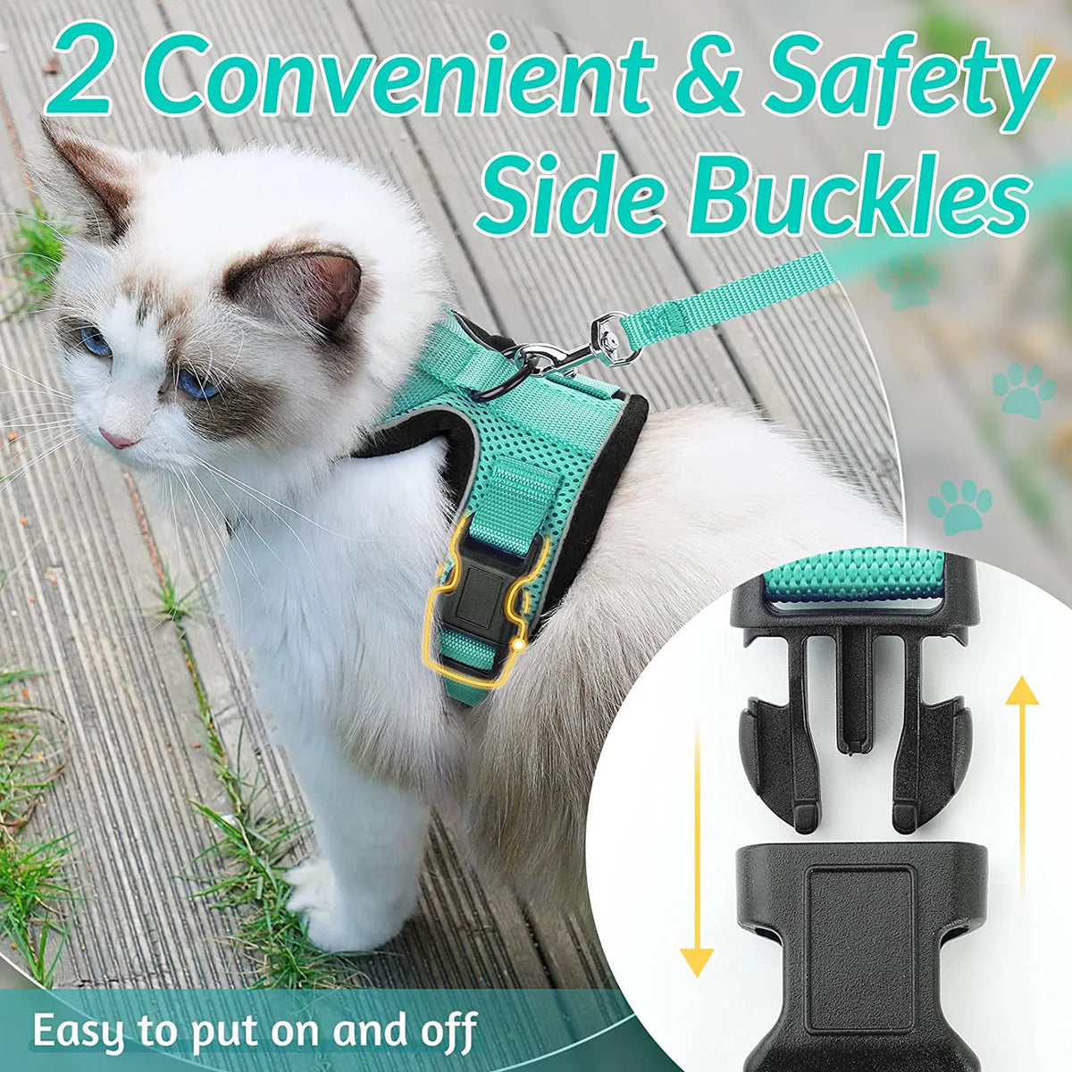 Cat Harness and Leash for Walking – Escape-Proof Soft Adjustable Vest