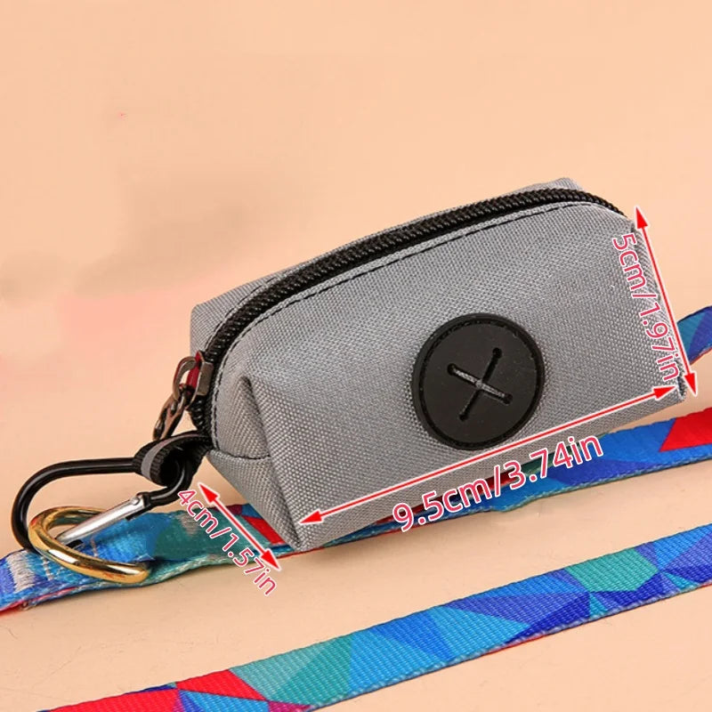 Canvas Dog Poop Bag Holder – Waste Bag Dispenser with Carabiner