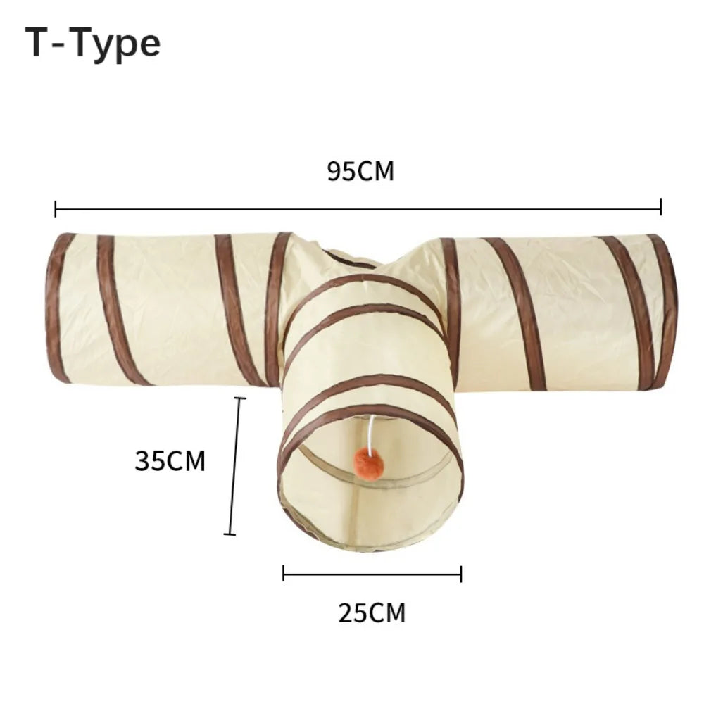 Foldable Cat Tunnel Tube – Breathable Play Tunnel for Cats