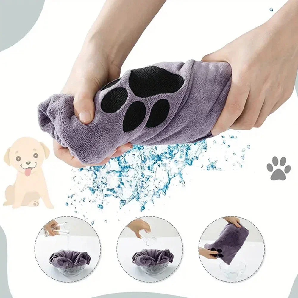 Quick-Dry Pet Towel – Thick Absorbent Dog & Cat Bath Towel