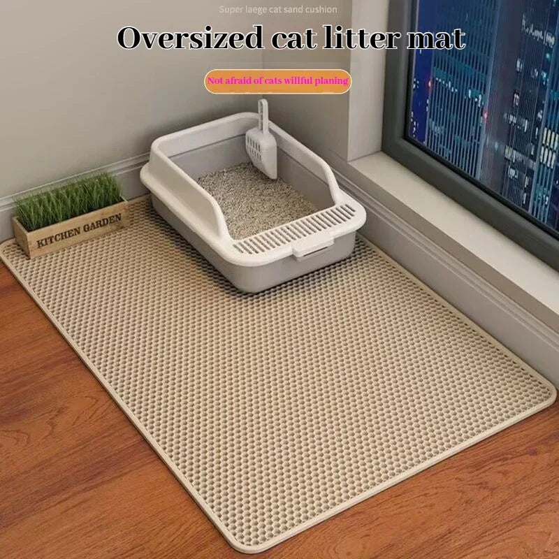 Cat Litter Mat 2-Layer – Waterproof Non-Slip Litter Trapping Mat